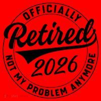 Officially Retired 2026 Not My Problem Anymore Emblem Santa Hat thumb 1