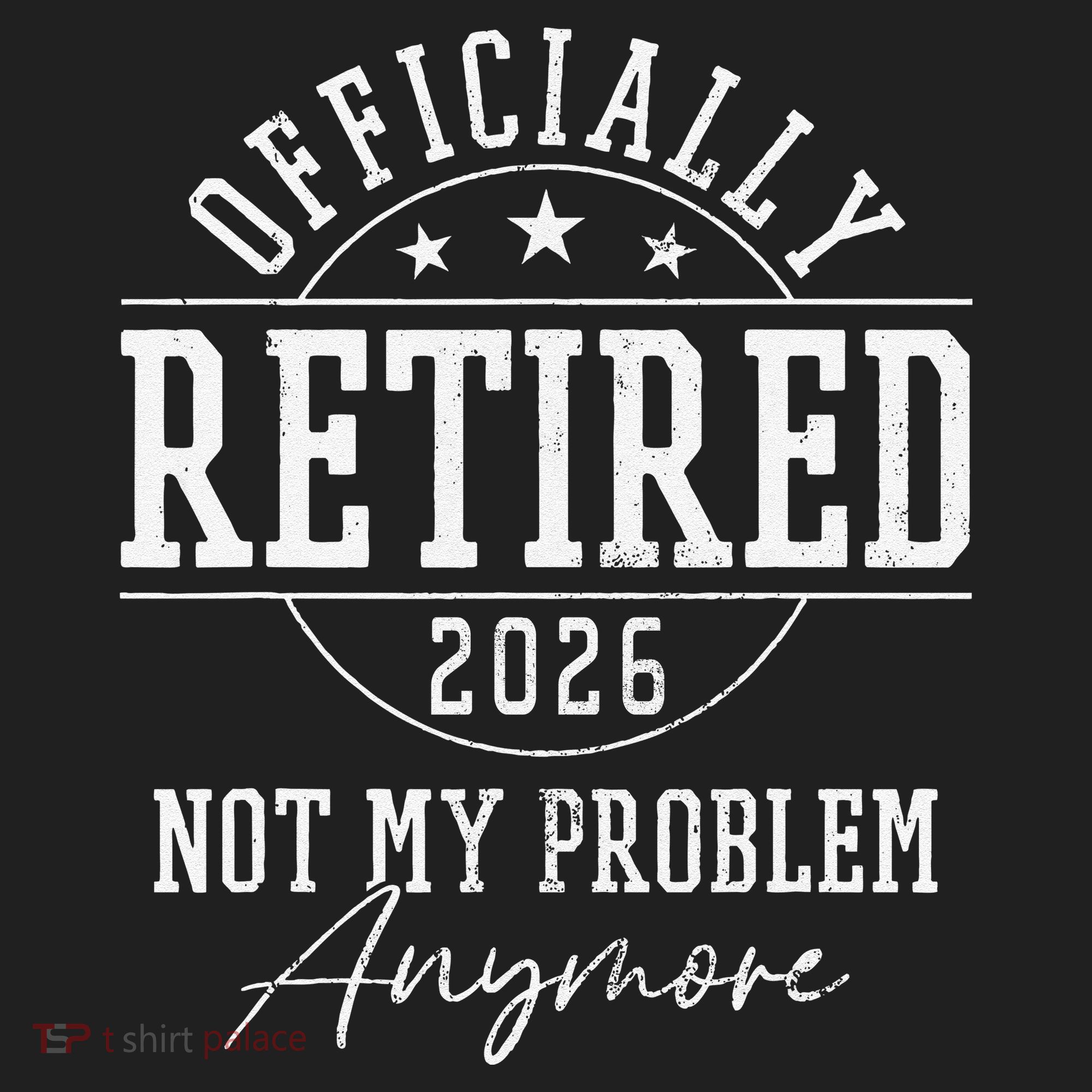 Officially Retired 2026 Not My Problem Anymore 7 Panel Mesh Trucker Snapback Hat