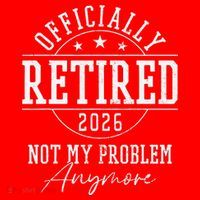 Officially Retired 2026 Not My Problem Anymore Flat Bill Trucker Hat thumb 2