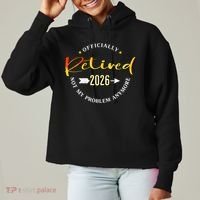 Officially Retired 2026 Not My Problem Anymore Ladies Heavyweight Boxy Pullover Hoodie thumb 0