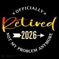 Officially Retired 2026 Not My Problem Anymore Apron thumb 3