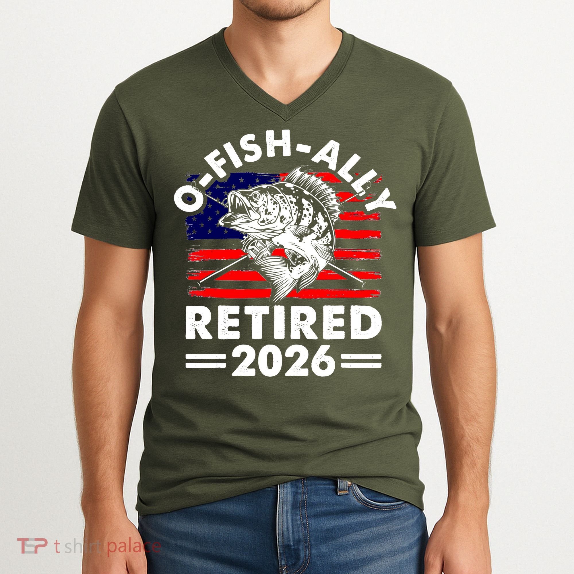 O-Fish-Ally Retired 2026 V-Neck T-Shirt
