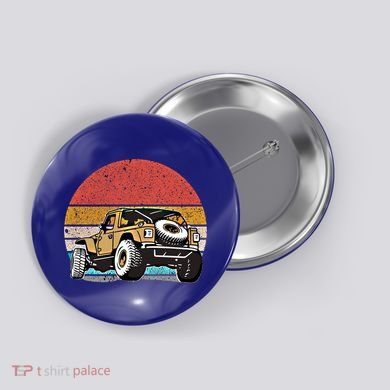 Off Road 4x4 Vintage Retro Gift Button