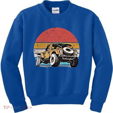 Off Road 4x4 Vintage Retro Gift Kids Sweatshirt