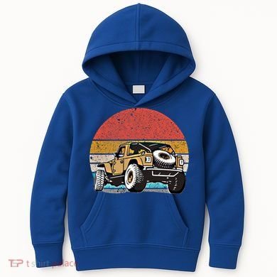 Off Road 4x4 Vintage Retro Gift Kids Hoodie