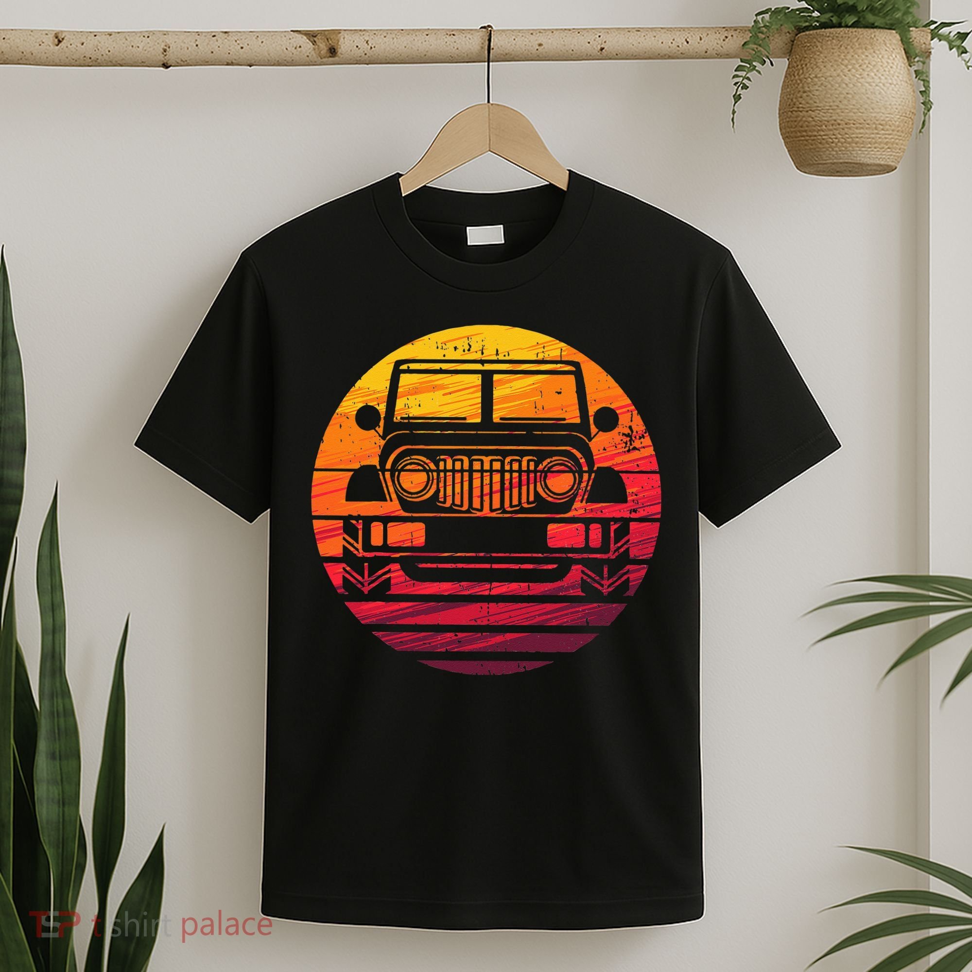 Off Road 4X4 Vintage Retro 70s Sunset Off Road T-Shirt