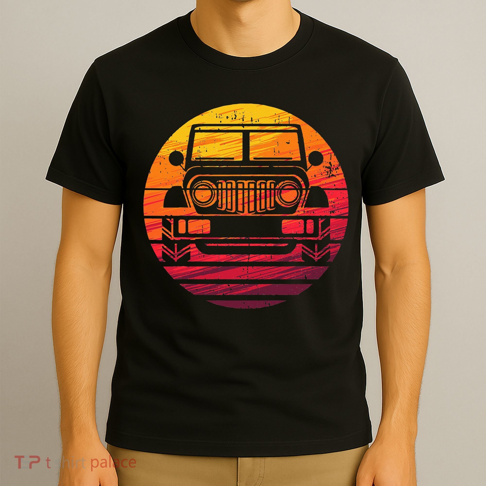 Off Road 4X4 Vintage Retro 70s Sunset Off Road T-Shirt