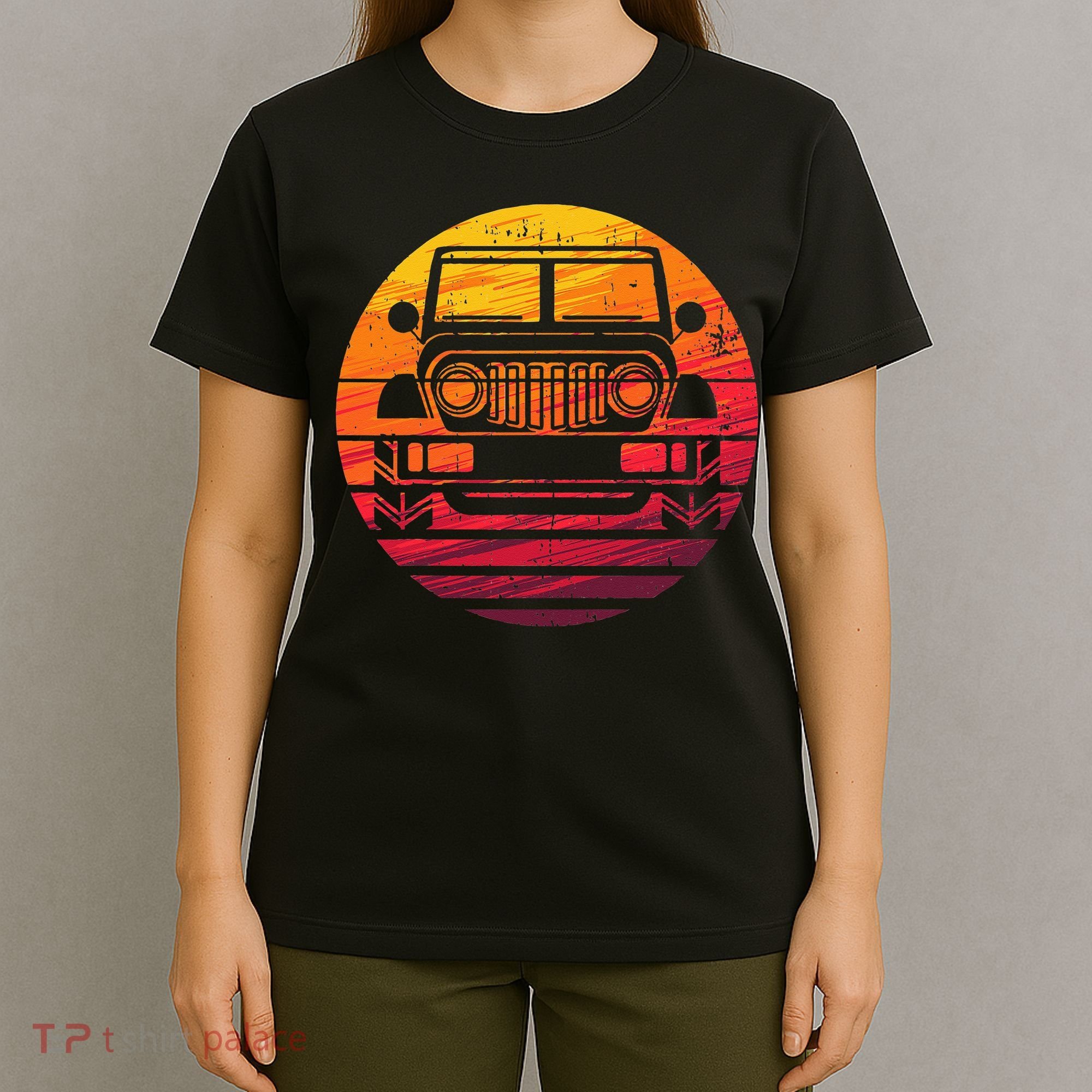 Off Road 4X4 Vintage Retro 70s Sunset Off Road T-Shirt