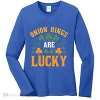 Onion Rings Are Lucky St Patricks Day Vibes Gift Women's Long Sleeve Shirt thumb 0