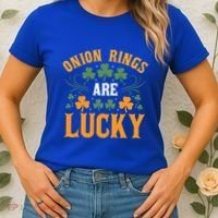 Onion Rings Are Lucky St Patricks Day Vibes Gift Women's T-Shirt thumb 2