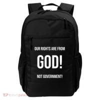 Our Rights Are From God Not Government Backpack thumb 0