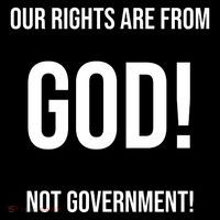 Our Rights Are From God Not Government Ornament thumb 1
