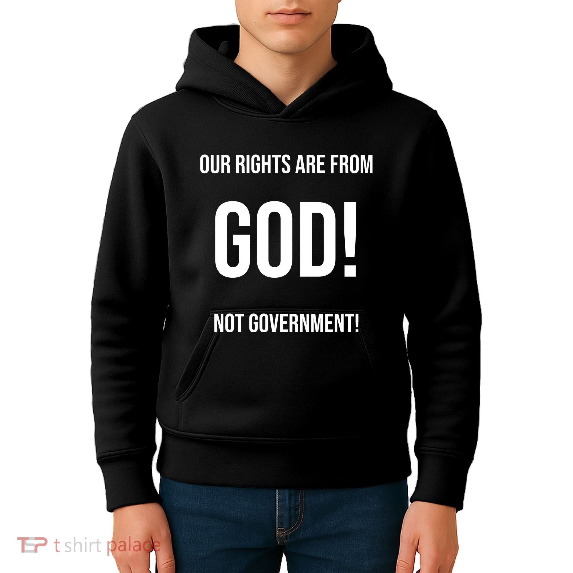 Our Rights Are From God Not Government Kids Hoodie