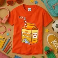 Orange Juice 999 Carton 100% Real Juice Kids T-Shirt thumb 3