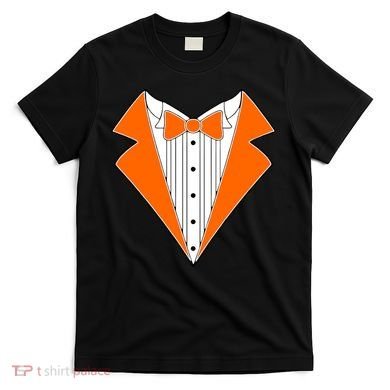 Orange Tuxedo Wedding Bachelor Prom Tux T-Shirt