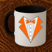 Orange Tuxedo Wedding Bachelor Prom Tux Coffee Mug thumb 2
