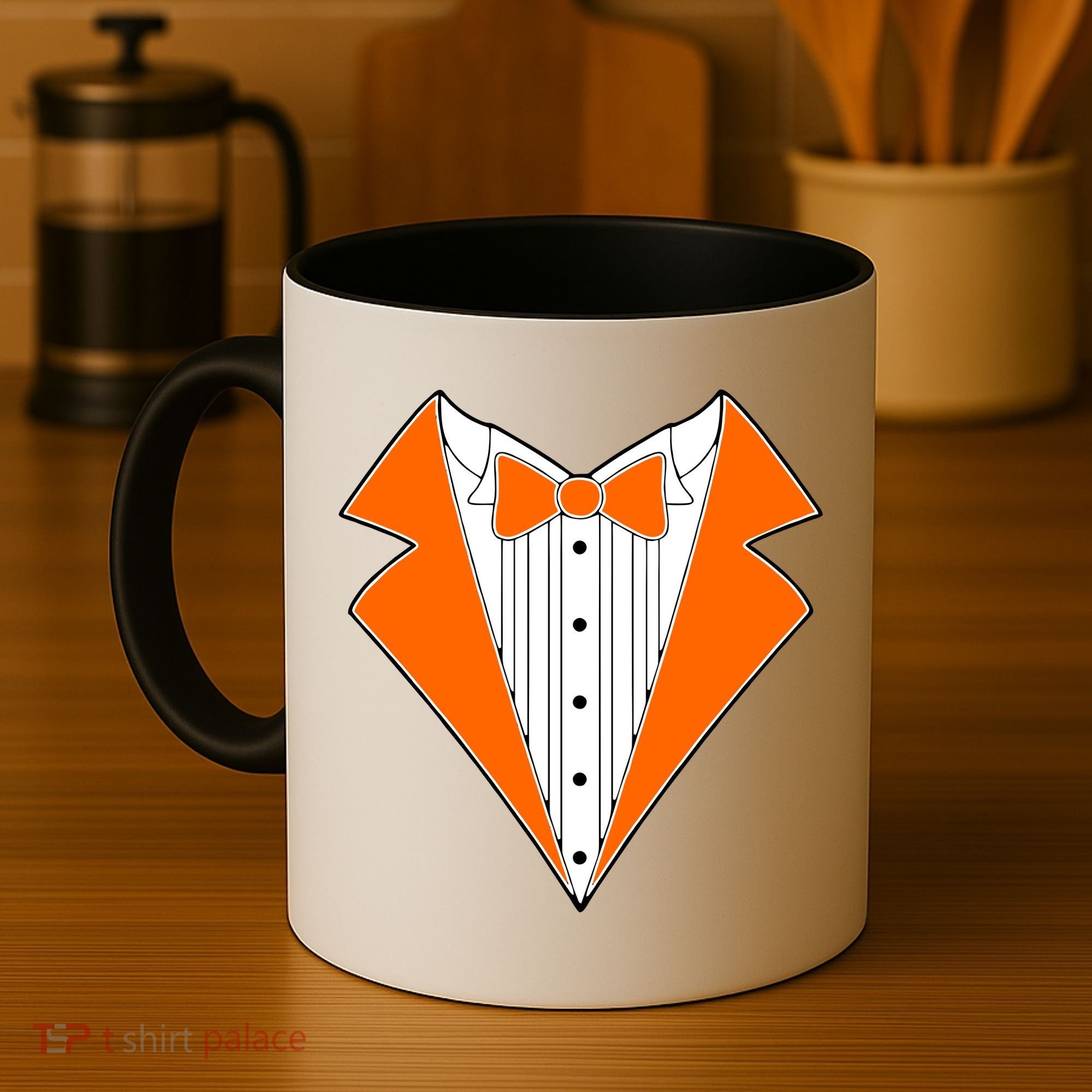 Orange Tuxedo Wedding Bachelor Prom Tux Coffee Mug