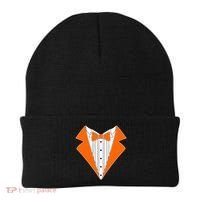 Orange Tuxedo Wedding Bachelor Prom Tux Beanie thumb 0