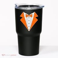 Orange Tuxedo Wedding Bachelor Prom Tux Tumbler thumb 0
