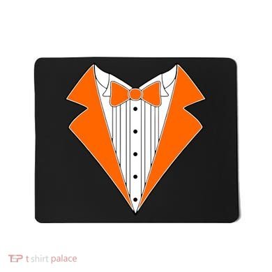 Orange Tuxedo Wedding Bachelor Prom Tux Mousepad