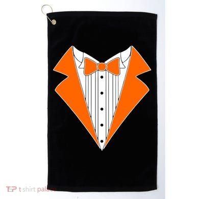 Orange Tuxedo Wedding Bachelor Prom Tux Golf Towel