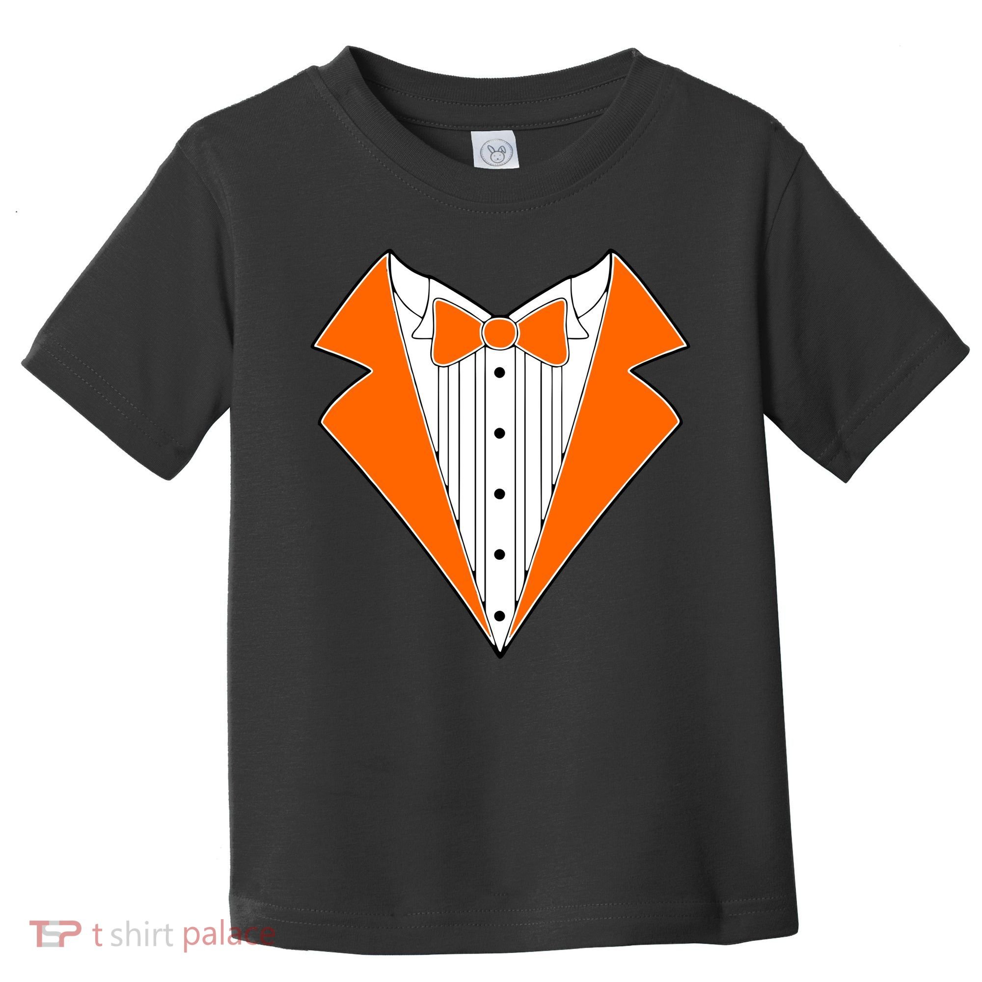 Orange Tuxedo Wedding Bachelor Prom Tux Toddler T-Shirt