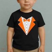 Orange Tuxedo Wedding Bachelor Prom Tux Toddler T-Shirt thumb 2