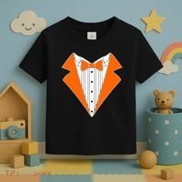 Orange Tuxedo Wedding Bachelor Prom Tux Toddler T-Shirt thumb 3