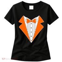 Orange Tuxedo Wedding Bachelor Prom Tux Women's T-Shirt thumb 0