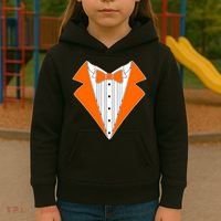 Orange Tuxedo Wedding Bachelor Prom Tux Kids Hoodie thumb 3