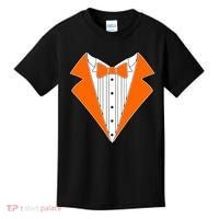 Orange Tuxedo Wedding Bachelor Prom Tux Kids T-Shirt thumb 0