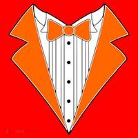 Orange Tuxedo Wedding Bachelor Prom Tux Santa Hat thumb 1