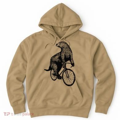 Otter Riding Bicycle Vintage Cycling Biking Otter Biker Hoodie