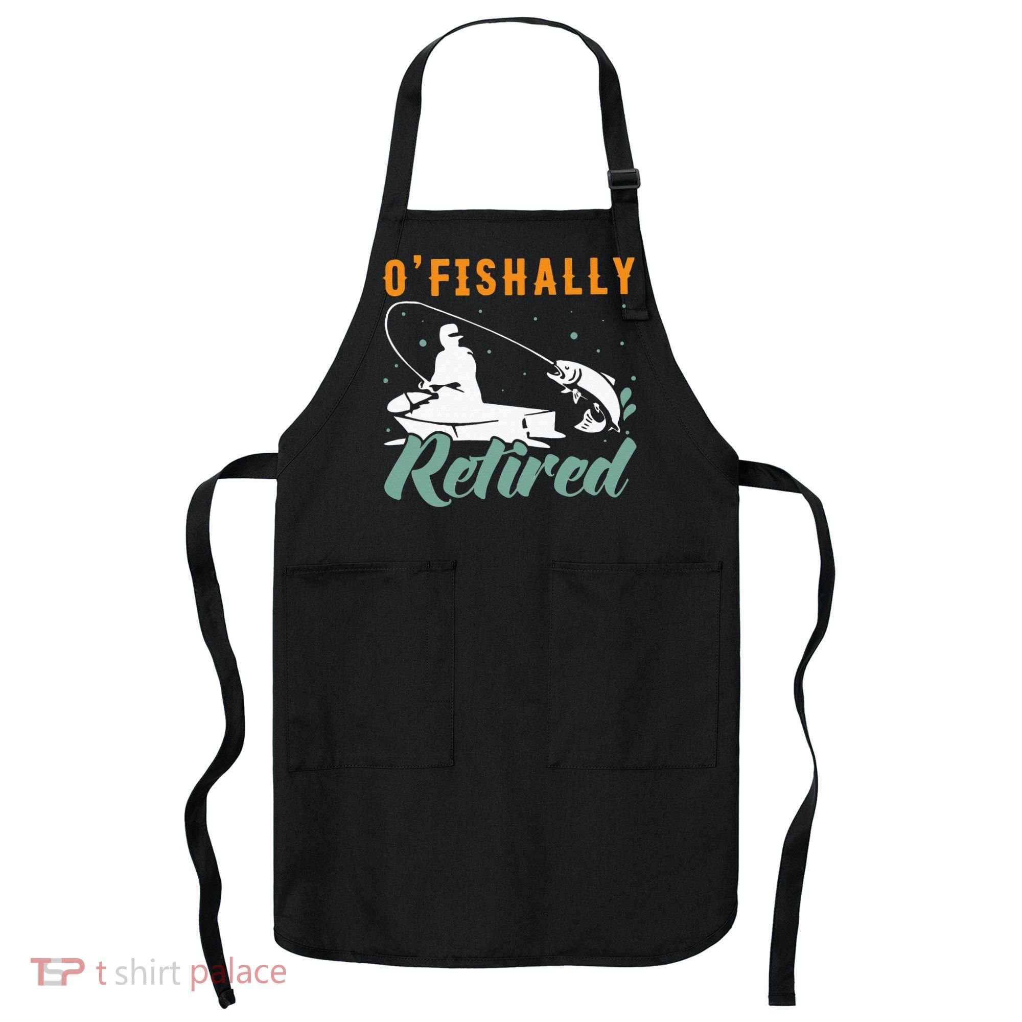 Ofishally Retired Bass Fishing Retirement Apron
