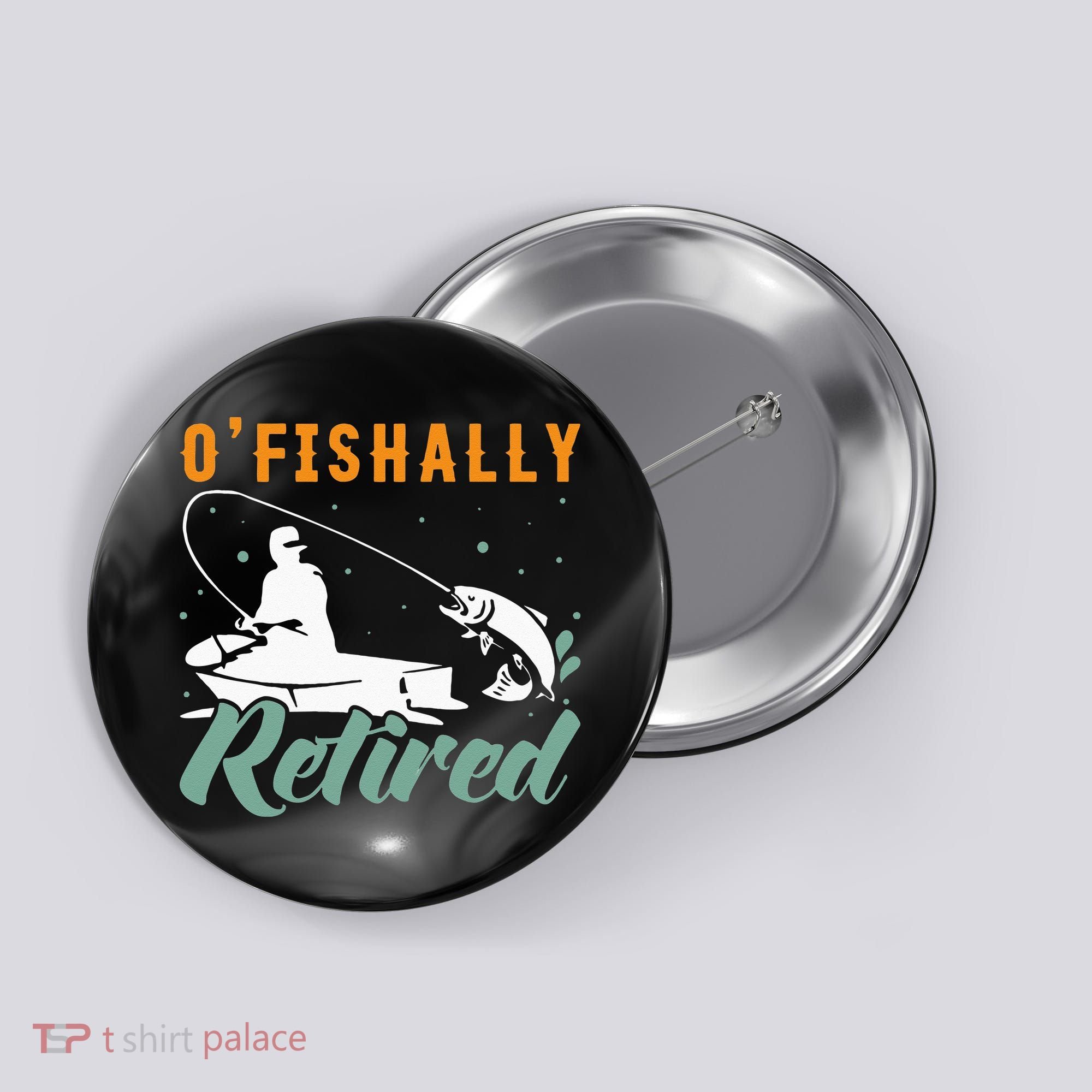 Ofishally Retired Bass Fishing Retirement Button
