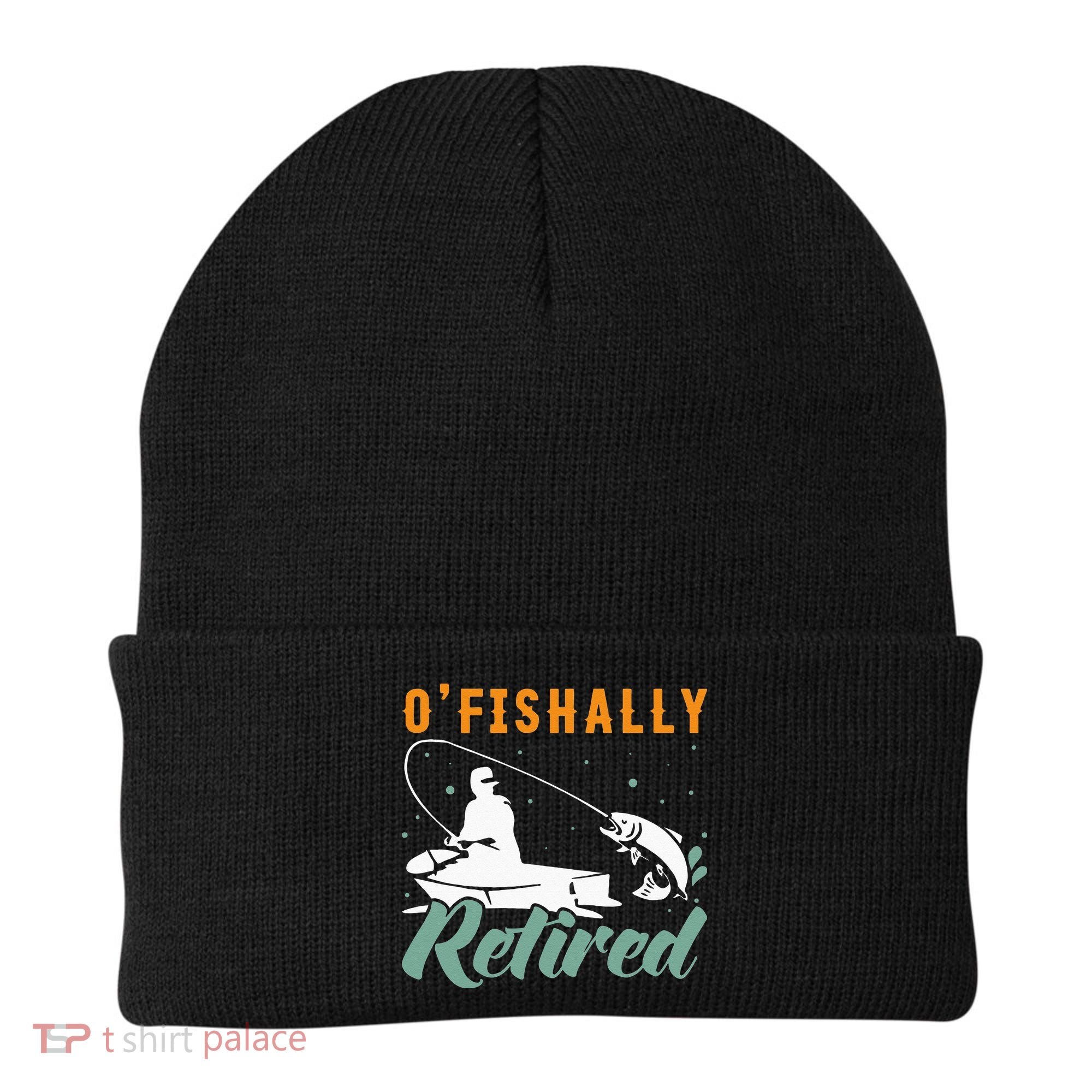 Ofishally Retired Bass Fishing Retirement Beanie
