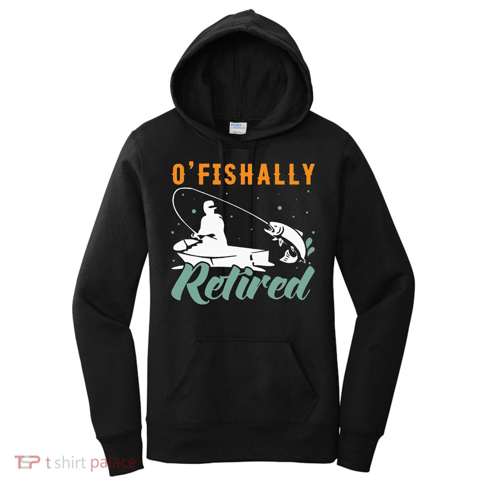 Ofishally Retired Bass Fishing Retirement Women's Hoodie
