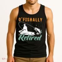 Ofishally Retired Bass Fishing Retirement Tank Top thumb 3
