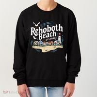 Ocean Rehoboth Beach Delaware Coastal Town Vibe Women's Sweatshirt thumb 0