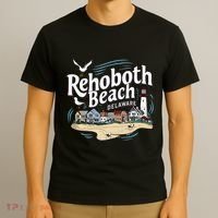 Ocean Rehoboth Beach Delaware Coastal Town Vibe T-Shirt thumb 3