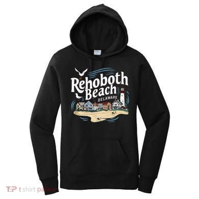 Ocean Rehoboth Beach Delaware Coastal Town Vibe Women's Hoodie