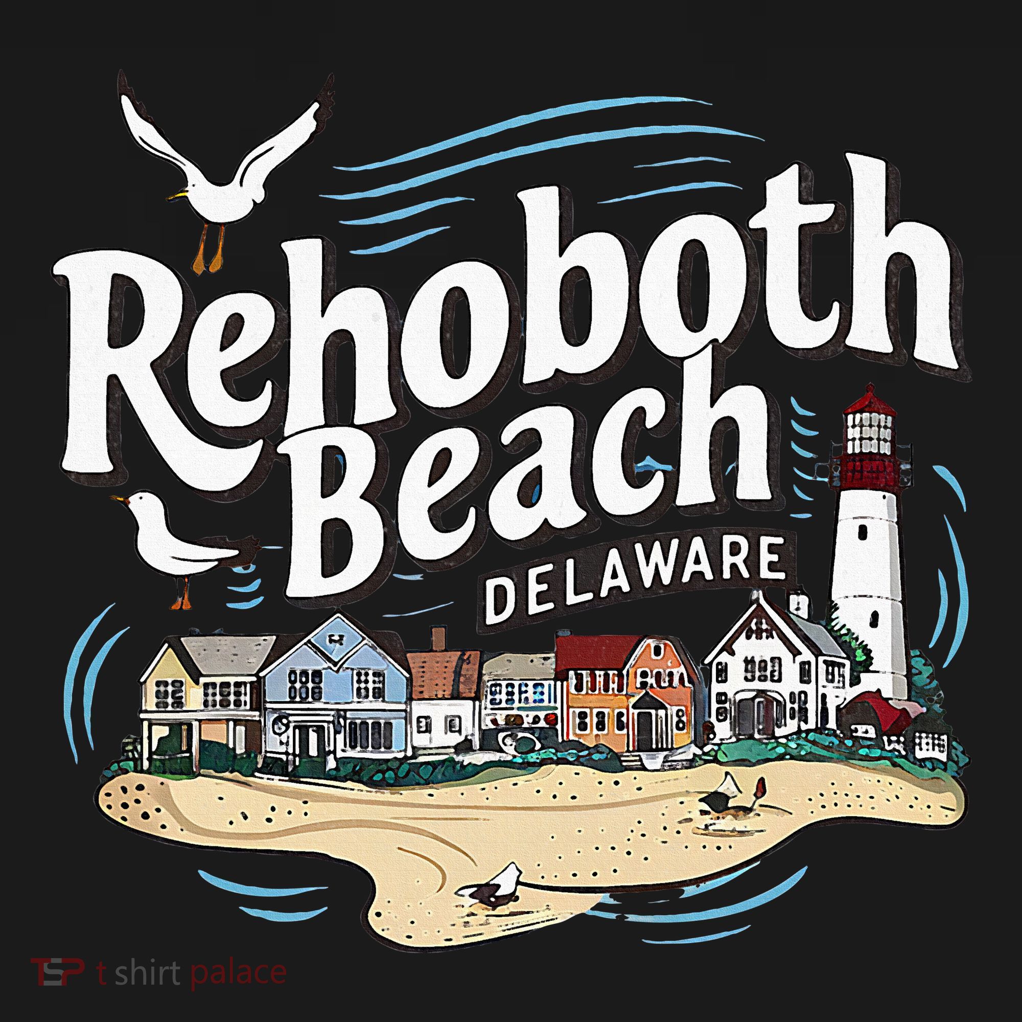 Ocean Rehoboth Beach Delaware Coastal Town Vibe Women's Hoodie