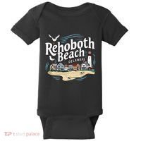 Ocean Rehoboth Beach Delaware Coastal Town Vibe Baby Bodysuit thumb 0