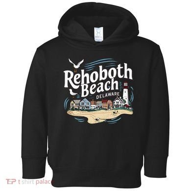 Ocean Rehoboth Beach Delaware Coastal Town Vibe Toddler Hoodie
