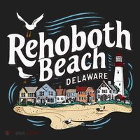 Ocean Rehoboth Beach Delaware Coastal Town Vibe Golf Towel thumb 3