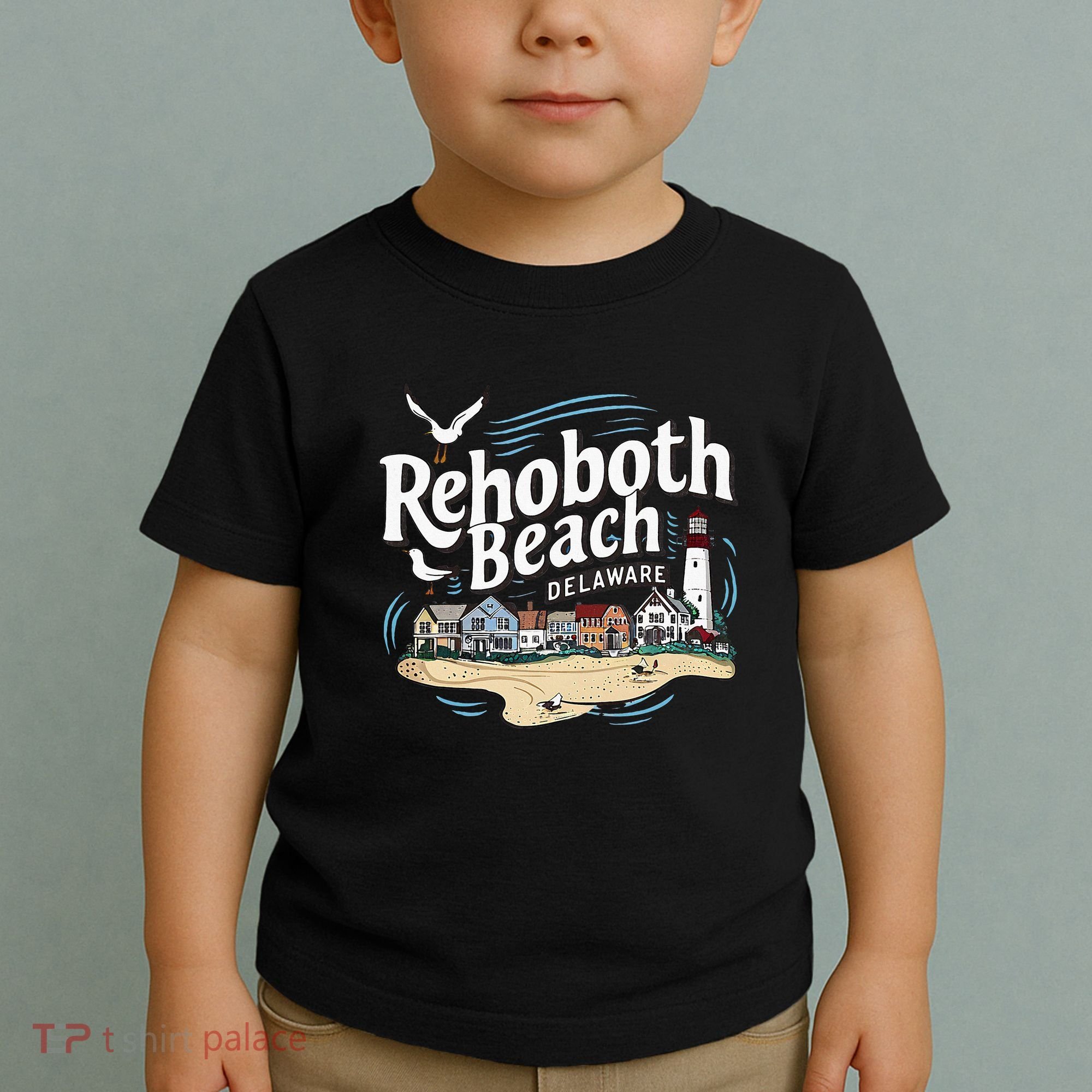 Ocean Rehoboth Beach Delaware Coastal Town Vibe Toddler T-Shirt