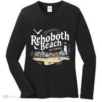 Ocean Rehoboth Beach Delaware Coastal Town Vibe Women's Long Sleeve Shirt thumb 0