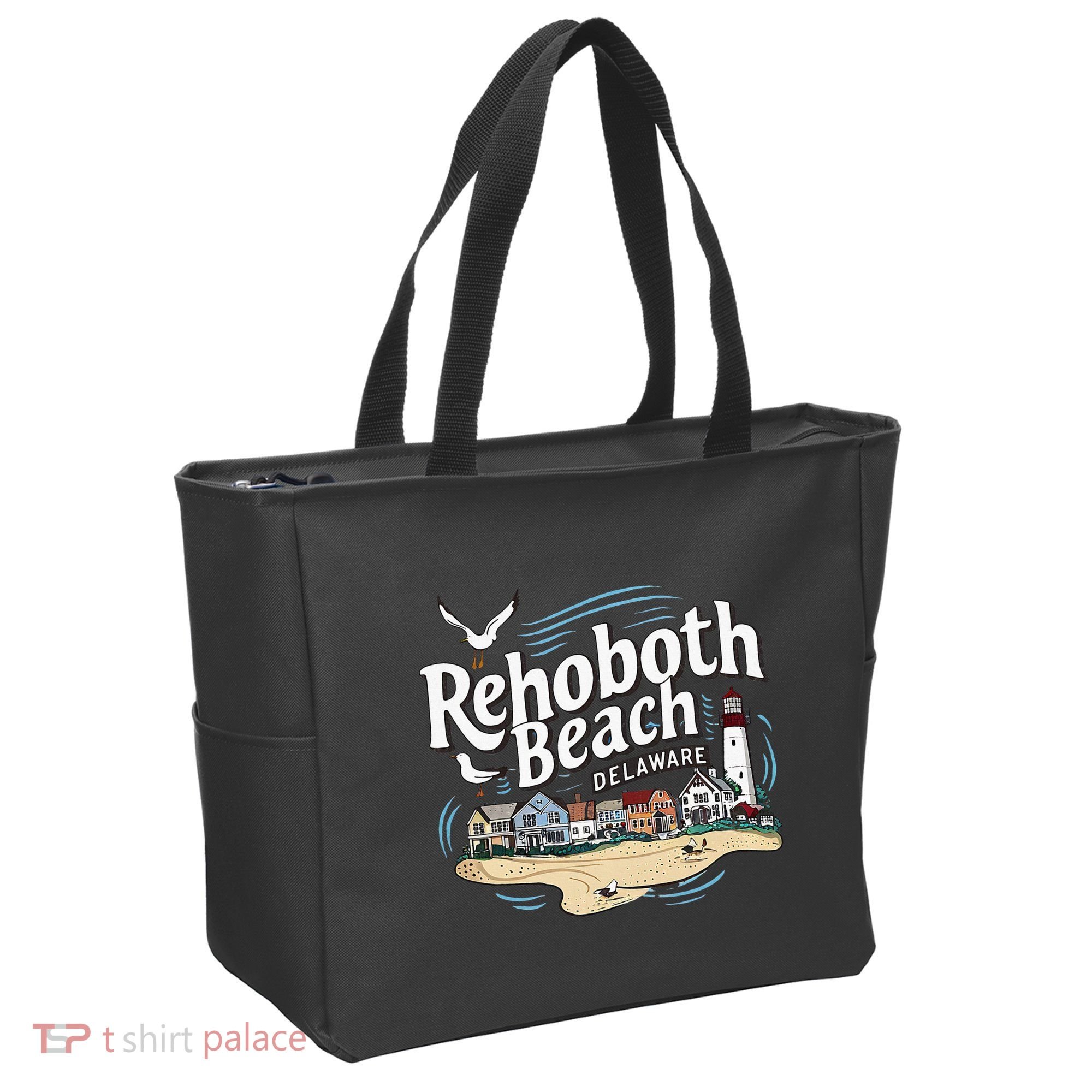 Ocean Rehoboth Beach Delaware Coastal Town Vibe Tote Bag