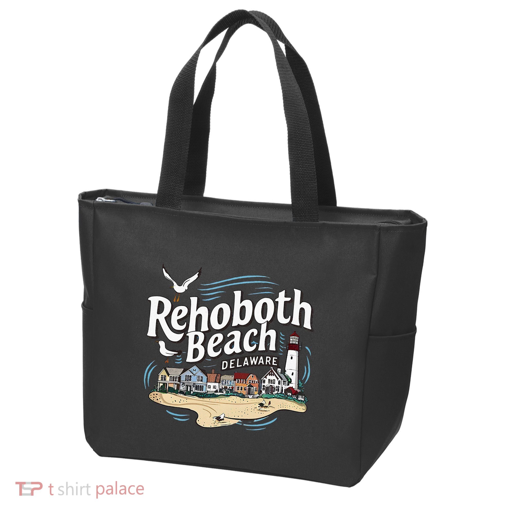 Ocean Rehoboth Beach Delaware Coastal Town Vibe Tote Bag