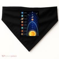 Orbiting Solar System Diagram USA-Made Doggie Bandana thumb 0